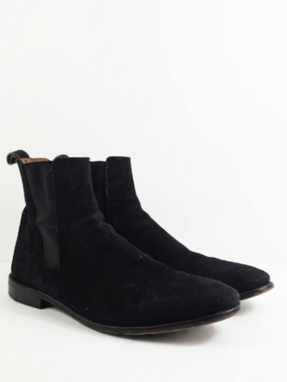 Oro The Classic Black Suede Chelsea Men's Boots Size 13.
